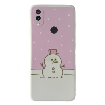 Чехол Новогодний Kassel Premium для Xiaomi Redmi Note 7 (06) Снеговик новогодний