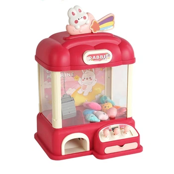 Интерактивная игрушка Игровой автомат Хватайка с подсветкой Glaw Machine Rabbit Красный