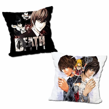 Подушка аниме Тетрадь смерти Death Note двухсторонняя 40х40 см (p0564)