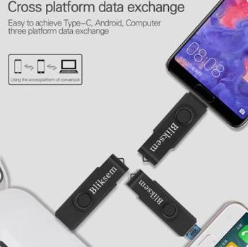 Флеш накопичувач Bliksem 3 в 1 USB 3.0/Type C/micro USB 64Гб