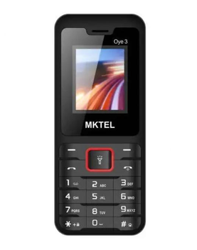 Кнопковий мобільний телефон MKTEL OYE 3 2SIM чорно-червоний