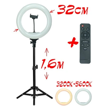 Кільцева лампа Ring Lamp 32см з пультом на штативі 1,6 м