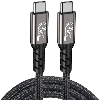 КабельUSB4 Type-C - Type-C PD 240W 0.2 м Чорний (CBU4-02)