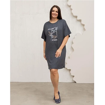 Туника женская вискоза 2XL темно-синяя 18296
