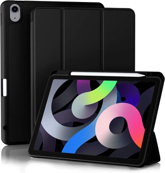 Силіконовий чохол обкладинка + Pencil Direct Charge + Pencil Holder BBM1 для iPad Air 4 2020/Air 5 2022 10,9"/Air 11" 2024(M2)/2025(M3)/2026(M4) Чорний