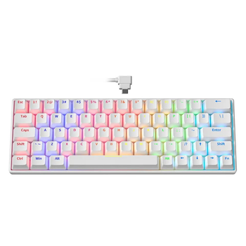 Механічна клавіатура Zifriend T68 RGB ( 63 клавіш, USB Type-C) White