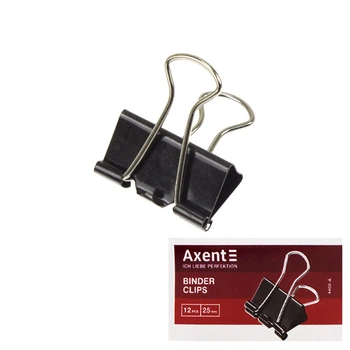 Зажим для бумаги Axent 25 мм 12 шт (4402-A)