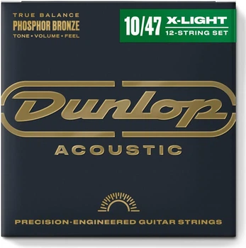 Струны для акустической гитары Dunlop DAP1047J Phosphor Bronze Acoustic Guitar Strings 12-string (10-47)