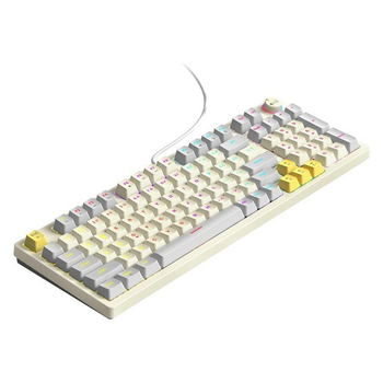 Белая проводная механическая игровая клавиатура TWolf T50 Blue Switch