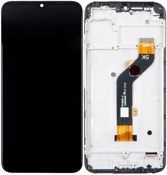 Дисплей модуль тачскрин Tecno Spark 8C KG5n черный Original PRC с рамкой p/n: FPC6605-2
