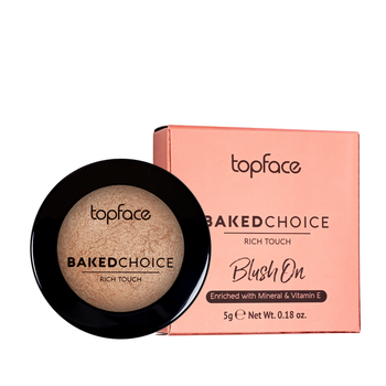 Рум'яна запечена TopFace Baked Choice Rich Touch PT703 № 02 Бежево-рожевий