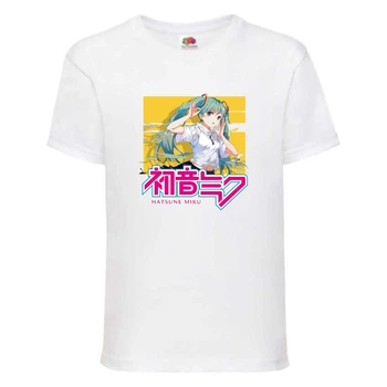 Футболка детская Мику Хацунэ (Miku Hatsune 002) белая 104 см