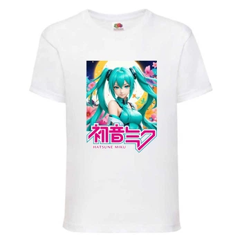 Футболка детская Мику Хацунэ (Miku Hatsune 003) белая 152 см