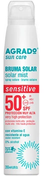 Мист солнцезащитный Agrado SPF50+ для чувствительной кожи 200 мл (8433295096045)
