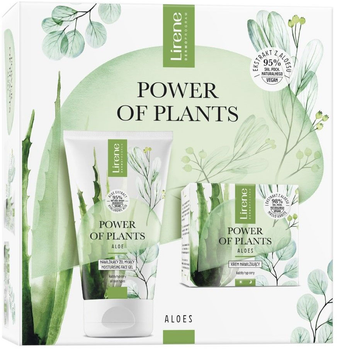 Zestaw do pielęgnacji twarzy Lirene Power of Plants Aloes Krem nawilżający 50 ml + Żel nawilżający myjący 150 ml (5900717729919)