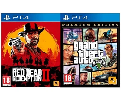 Red Dead Redemption 2 + GTA V Premium Edition (русские субтитры) (PS4) Rockstar Bundle