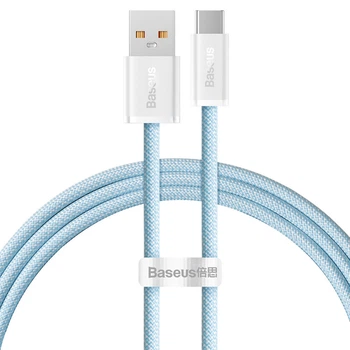 Кабель Type-C на USB Baseus Dynamic Series Fast Charging Data Cable (1m, 100W, 5A, 480 Mbps). Blue