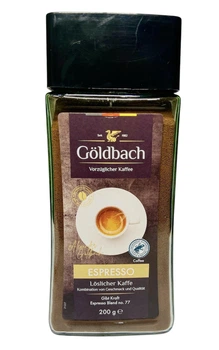 Кава Goldbach Espresso розчинна 200 г в скляній банці (59544)