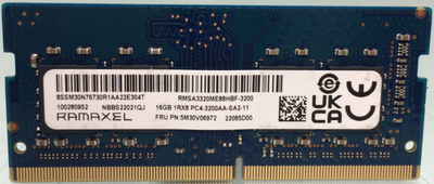 Пам'ять Ramaxel 16 GB SO-DIMM DDR4 3200 MHz (RMSA3320ME88HBF-3200)