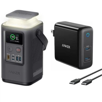 Повербанк Anker 548 60000mah 192Wh 60W LiFePO4 з ліхтарем (сірий