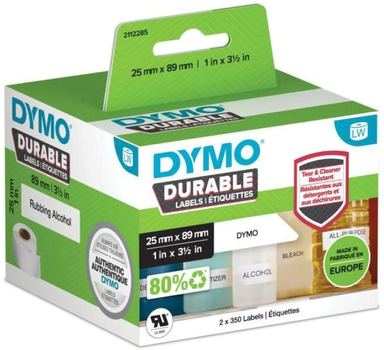 Етикетки Dymo Durable LW Label 89 x 25 мм 2 x 350 шт Black/White (2112285)