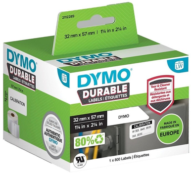 Етикетки Dymo Durable LW Label 32 x 57 мм 800 шт Black/White (2112289)