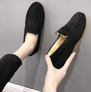 Повседневные теплые мокасины Black, 38 (23,5 см)