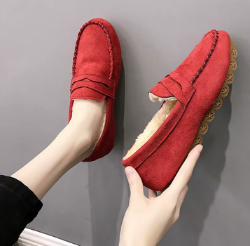 Повсякденні теплі мокасини Red, 41 (25 см)