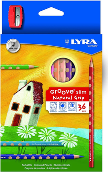 Набір кольорових олівців Lyra Groove Slim з точилкою 36 шт (4084900202463)