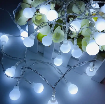 Гирлянда USB Ретро лампы 40 LED 6 м холодный белый