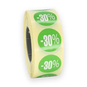 Наклейки декоративные 7dayslabel "ЗНИЖКА - 30%" 25 мм 500 шт