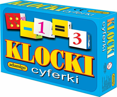 Klocki edukacyjne Adamigo Cyferki 12 elementów (5902410003815)