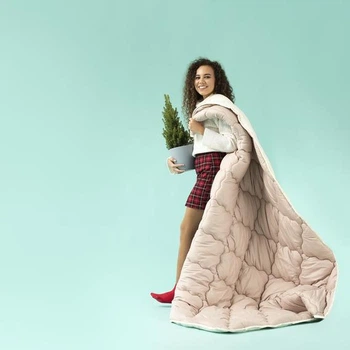 Одеяло IDEIA WOOLLY зимнее евро размер 200х220 овечья шерсть 30%