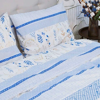 Комплект постільної білизни Delight Односпальний 150х215 см Волошки Бязь (Voloshkis_1,5)