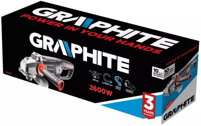 Кутова шліфмашина Graphite 2600 Вт 59G208 (5902062034663)