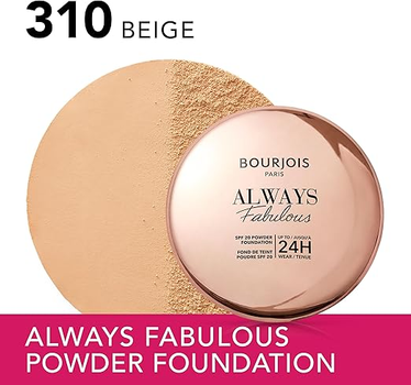 Пудра для обличчя Bourjois Always Fabulous SPF 20 матувальна 310 Beige 7 г (3616305133090)