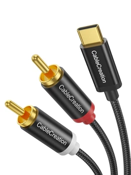 Адаптер CableCreation Type-C to RCA, 24 бит/96 кГц, 1.8м