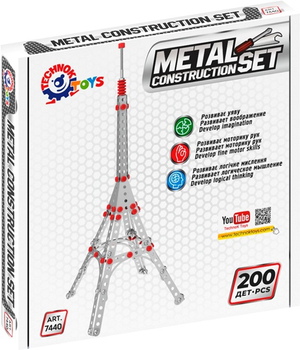 Конструктор Technok Модель Ейфелевої вежі металевий 200 елементів (4823037607440)