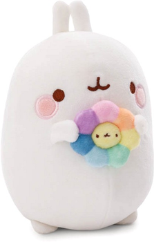 Maskotka Nici Molang pluszowy z tęczowym kwiatkiem 24 cm (4012390611656)