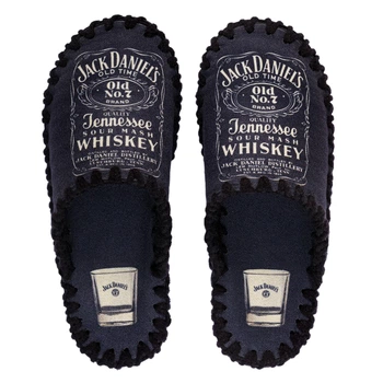 Чоловічі тапочки домашні войлочні з закритим носком Jack Daniels 42-43 ( 27-27.5 см ) чорні