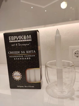 Свечи хозяйственные парафиновые "Болгария", набор 18шт 17,5см