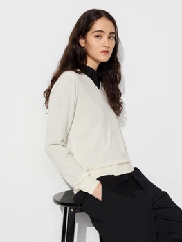 Пуловер жіночий Uniqlo 994679107 XS Білий (1159818825)