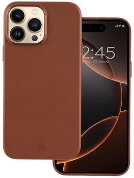 Панель alkaya LUCID MagSafe Protective Case Smart Leather для Apple iPhone 16 Pro Max Brown (CS-20181)