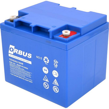 Акумуляторна батарея ORBUS EN-12-42 GEL 12V 42 Ah (197 x 165 x 175) 14kg Q1/48