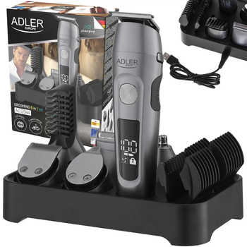 Аккумуляторная машинка для стрижки волос с дисплеем 6в1 Adler AD 2944 TB