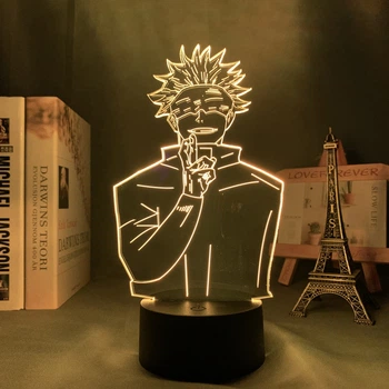 Светильник с 3D эффектом led лампа Годжо Сатору из аниме Магическая Битва Jujutsu Kaisen ночник (100197.5)