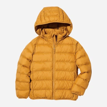 Подростковая демисезонная стеганая куртка для мальчика UNIQLO 425565610 152 см Желтая (1159799911)
