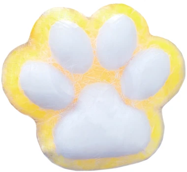 Пухнаста лапка сквіші антістрес UFT Squish Cat Paw Fluffy 9 Yellow (UFTSCP1Fluffy10y)