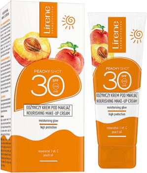 Крем сонцезахисний для обличчя Lirene Sun Peachy Shot поживний під макіяж Spf 30 50 мл (5900717311138)