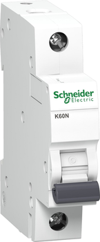 Автоматичний вимикач Schneider Electric Acti9 K60N, 1P, 10A, крива C, 6кА (A9K02110)